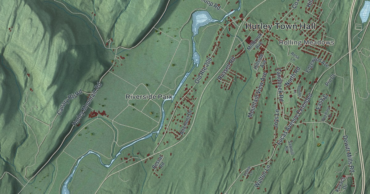 Map of Hurley, New York