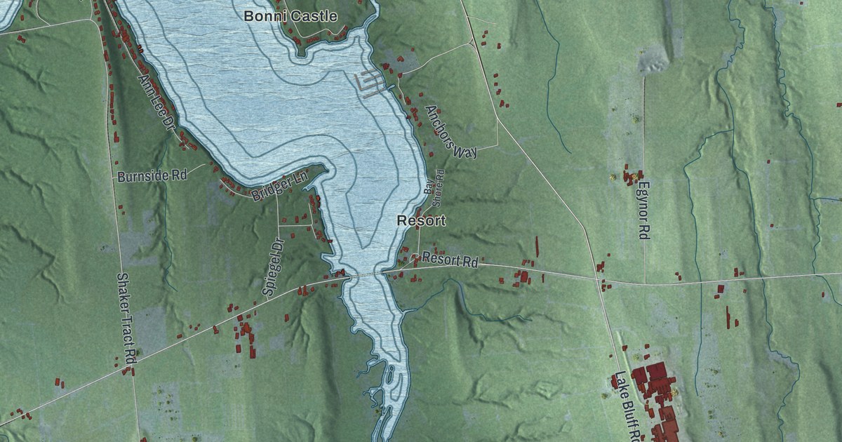 Map of Huron, New York