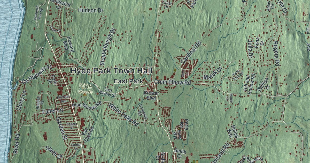Map of Hyde Park, New York