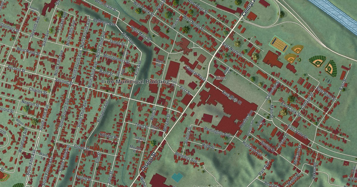 Map of Ilion, New York