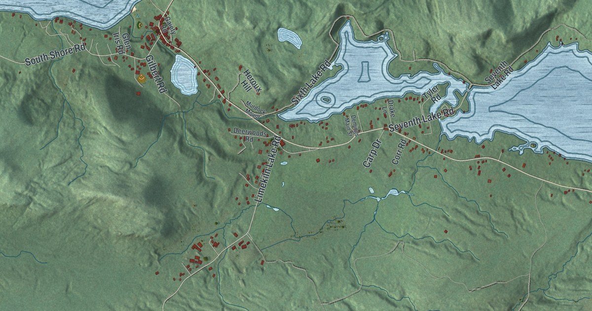 Map of Inlet, New York