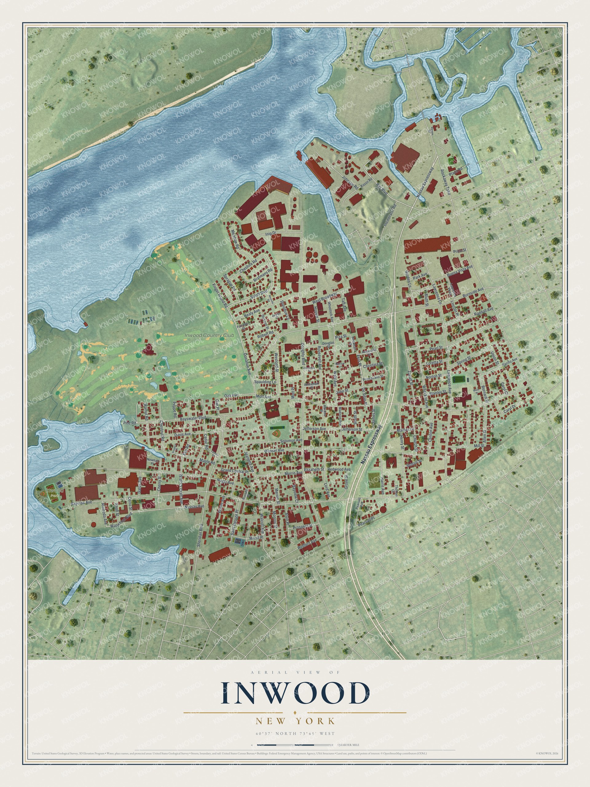 Watermarked full-map preview of Inwood, New York