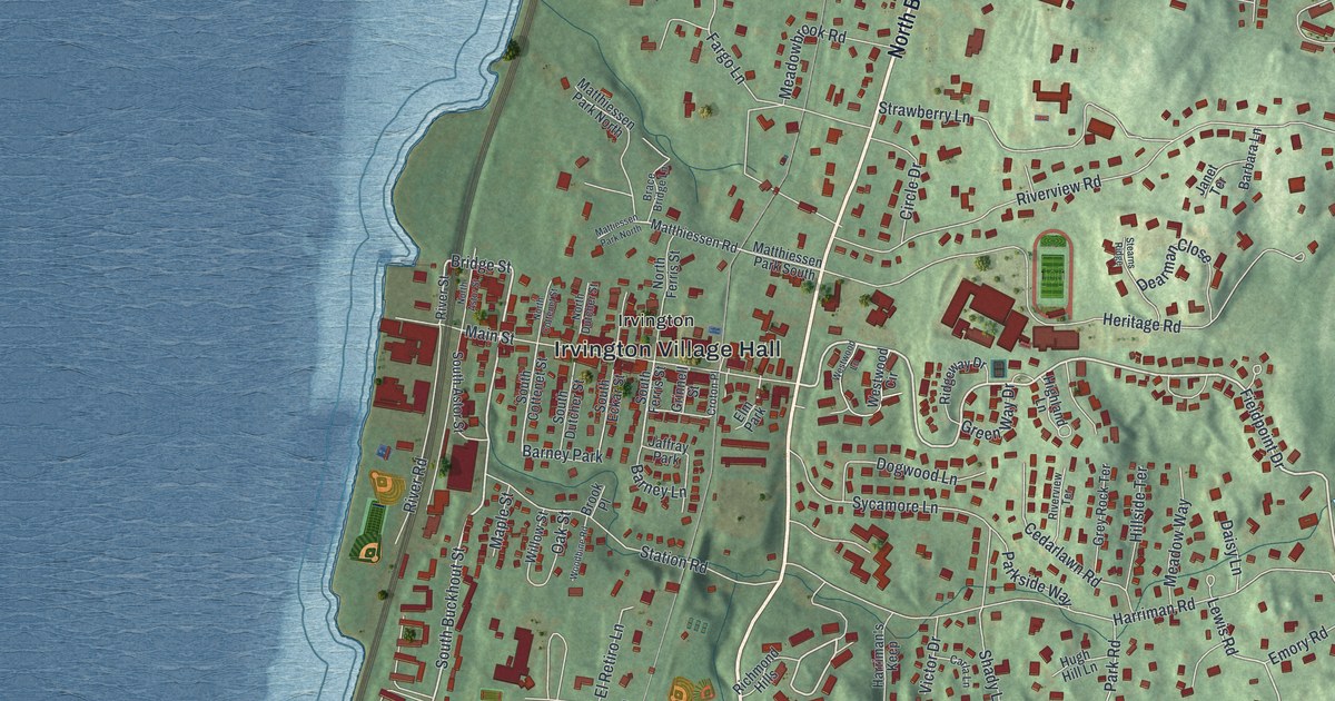 Map of Irvington, New York