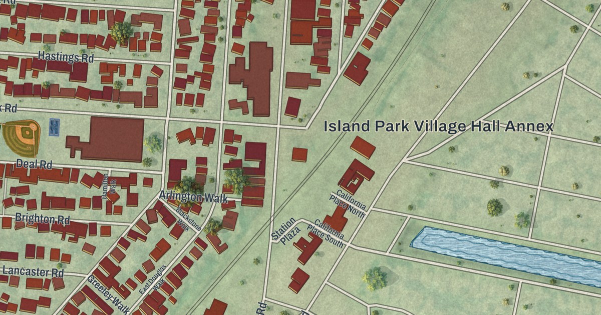 Map of Island Park, New York