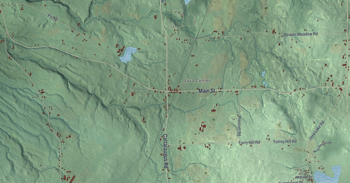 Map of Java, New York