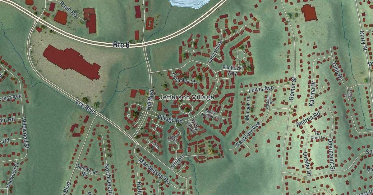 Map of Jefferson Valley-Yorktown, New York