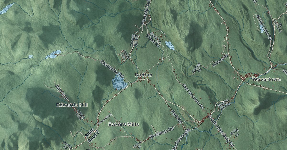 Map of Johnsburg, New York