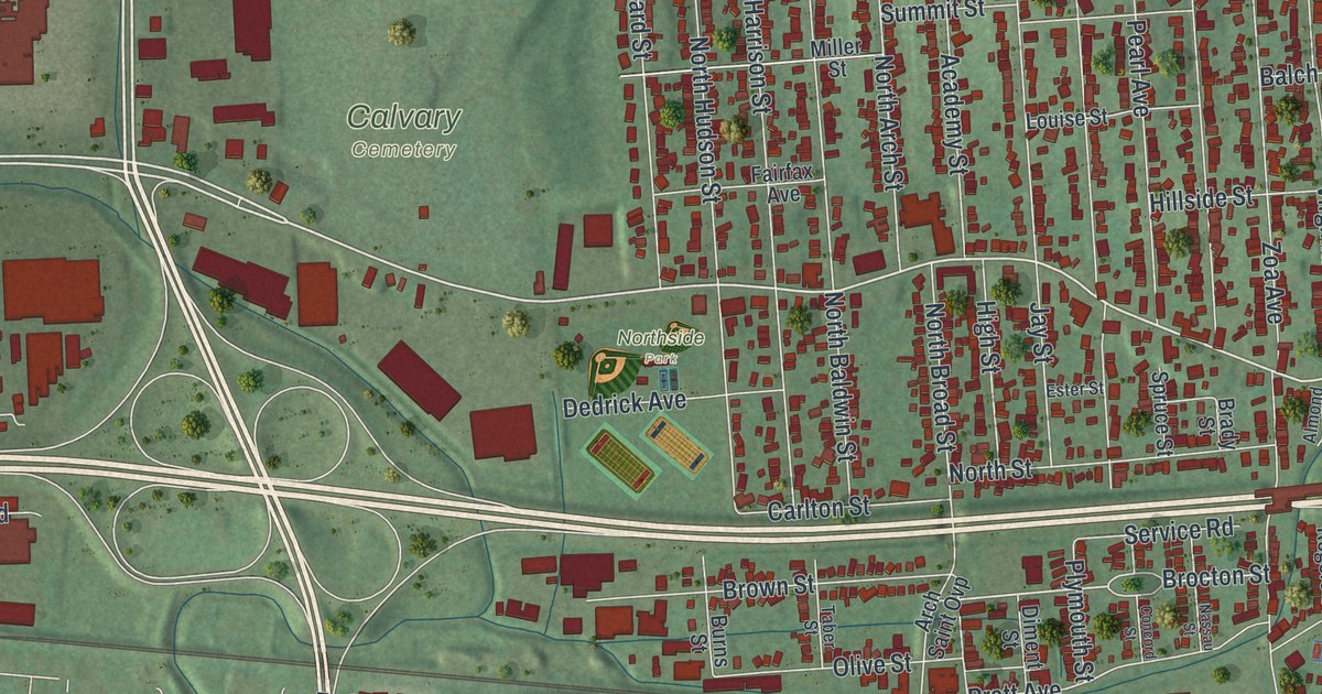 Map of Johnson City, New York