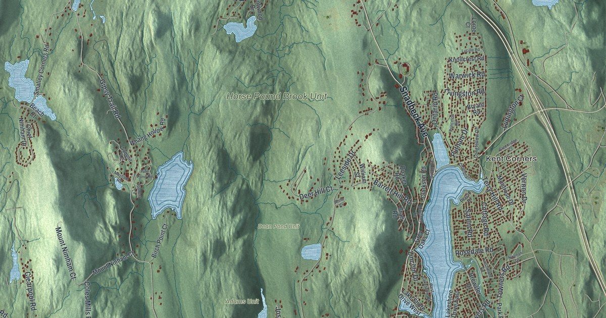 Map of Kent, New York