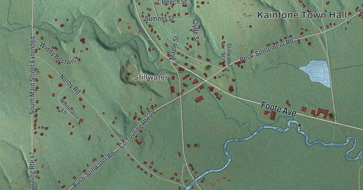 Map of Kiantone, New York