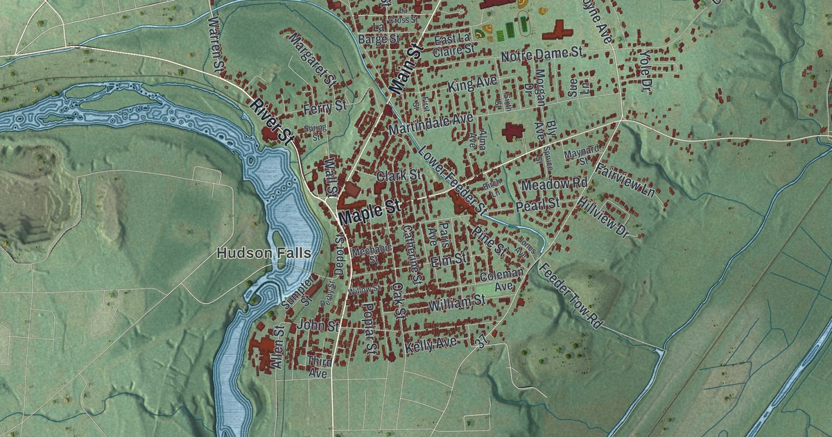 Map of Kingsbury, New York