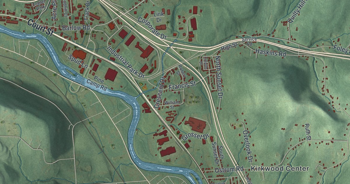 Map of Kirkwood, New York