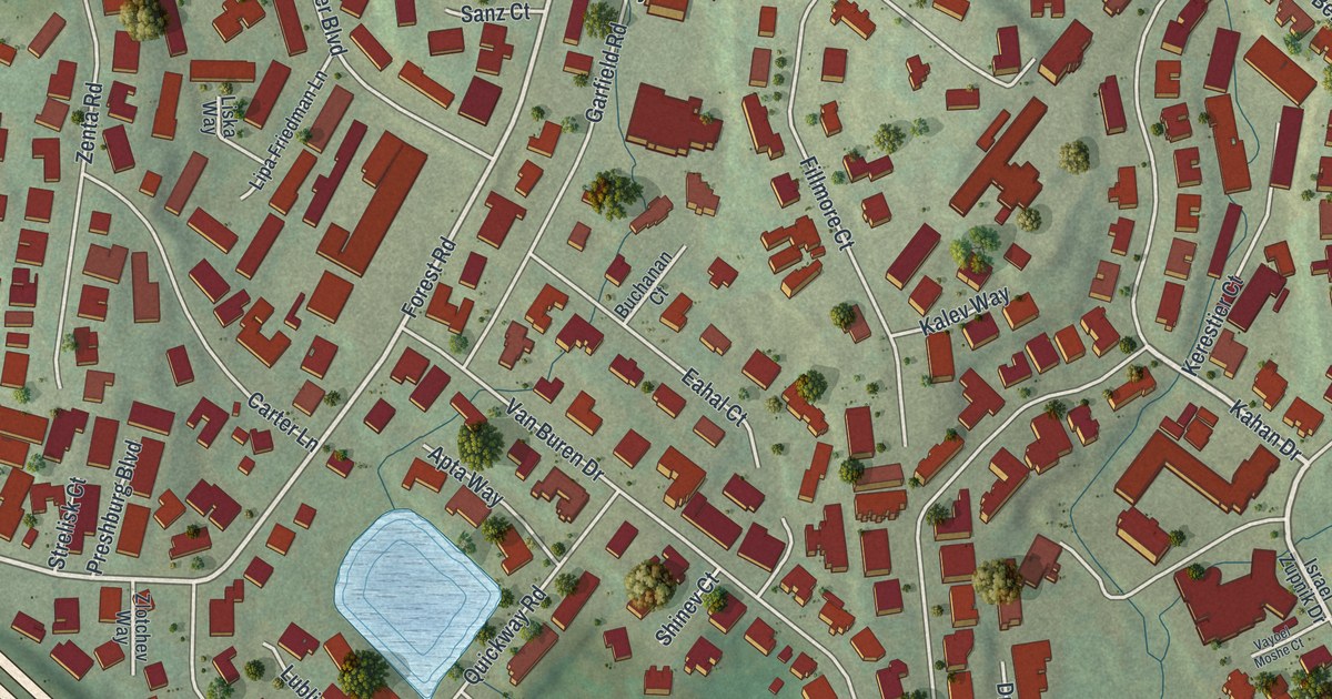 Map of Kiryas Joel, New York