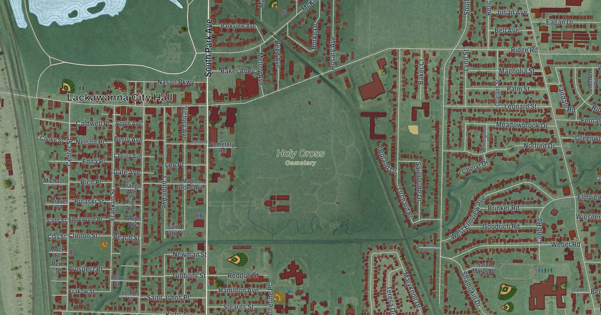 Map of Lackawanna, New York