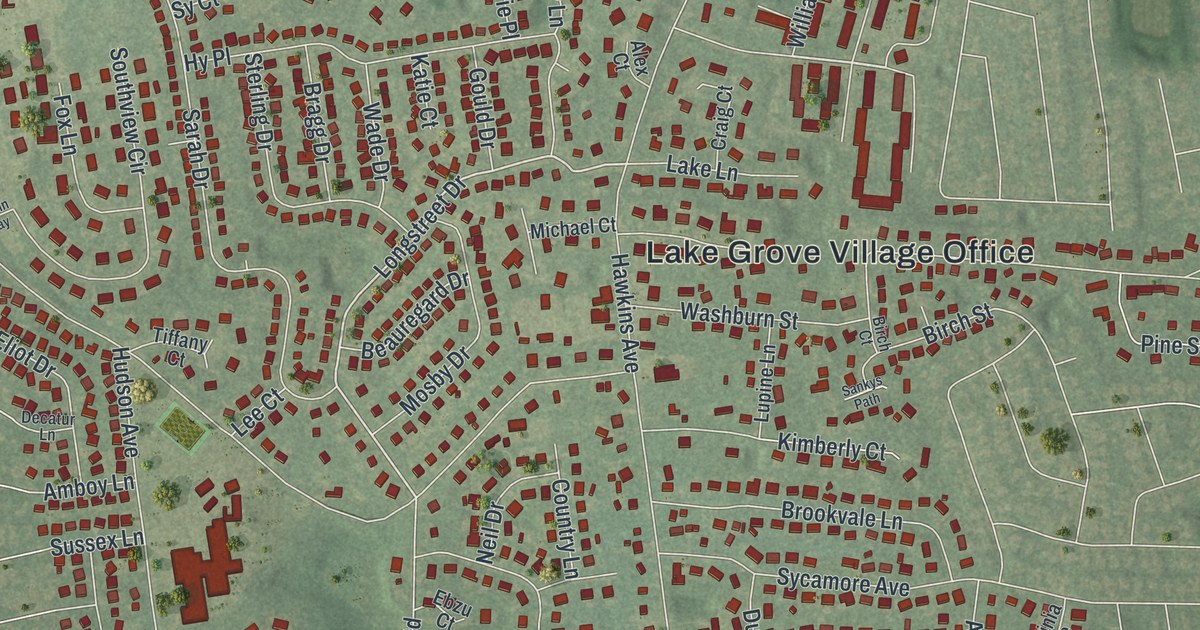 Map of Lake Grove, New York