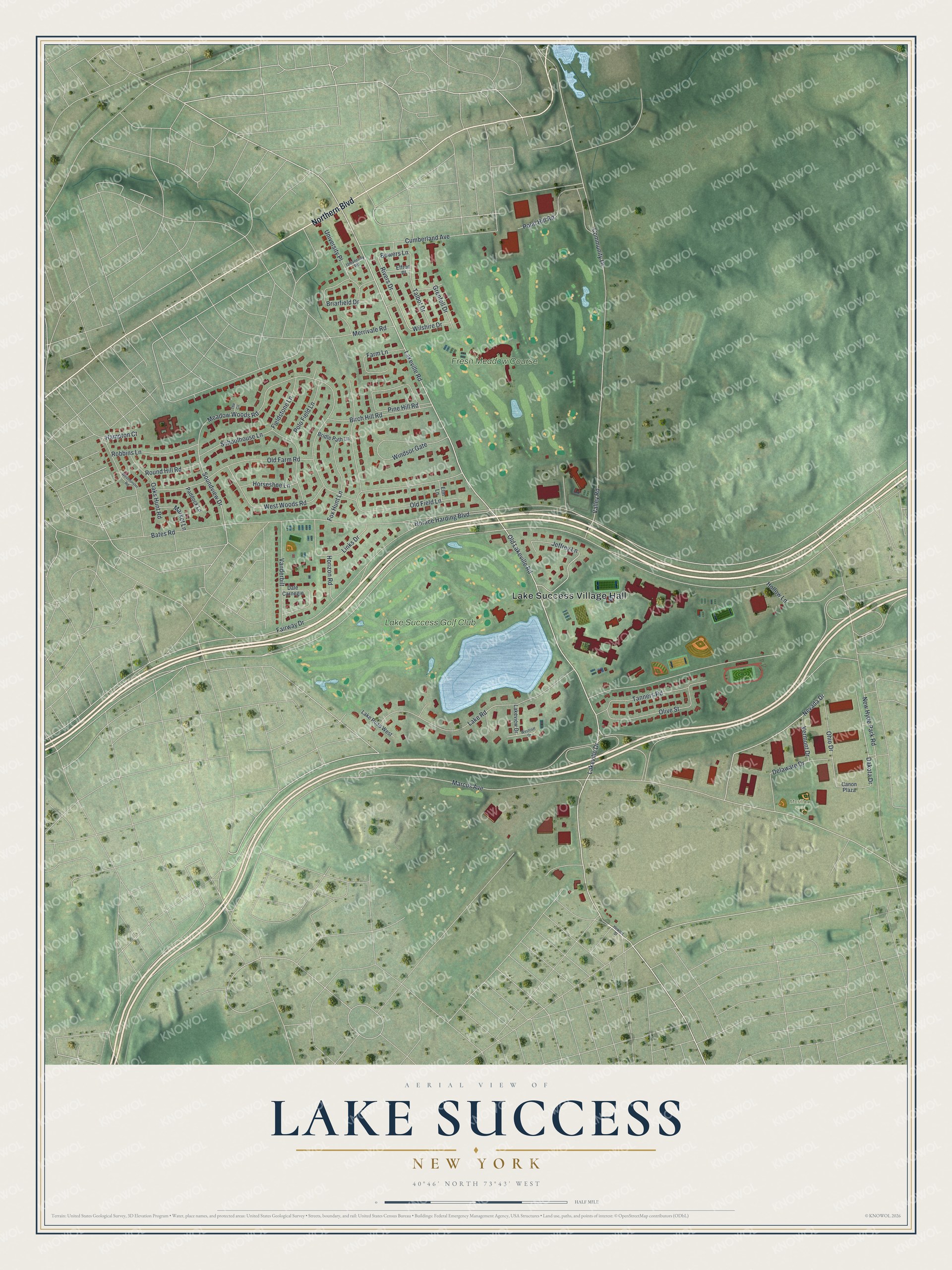 Watermarked full-map preview of Lake Success, New York