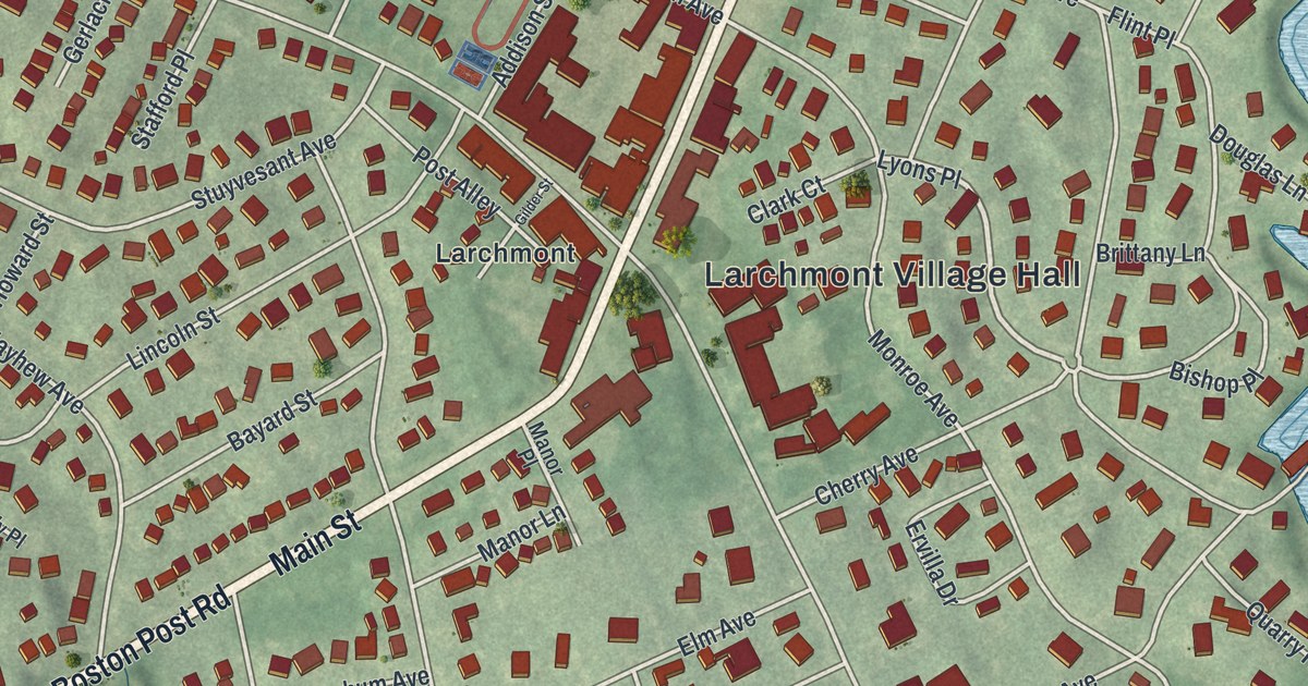 Map of Larchmont, New York