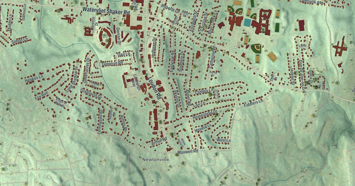 Map of Latham, New York