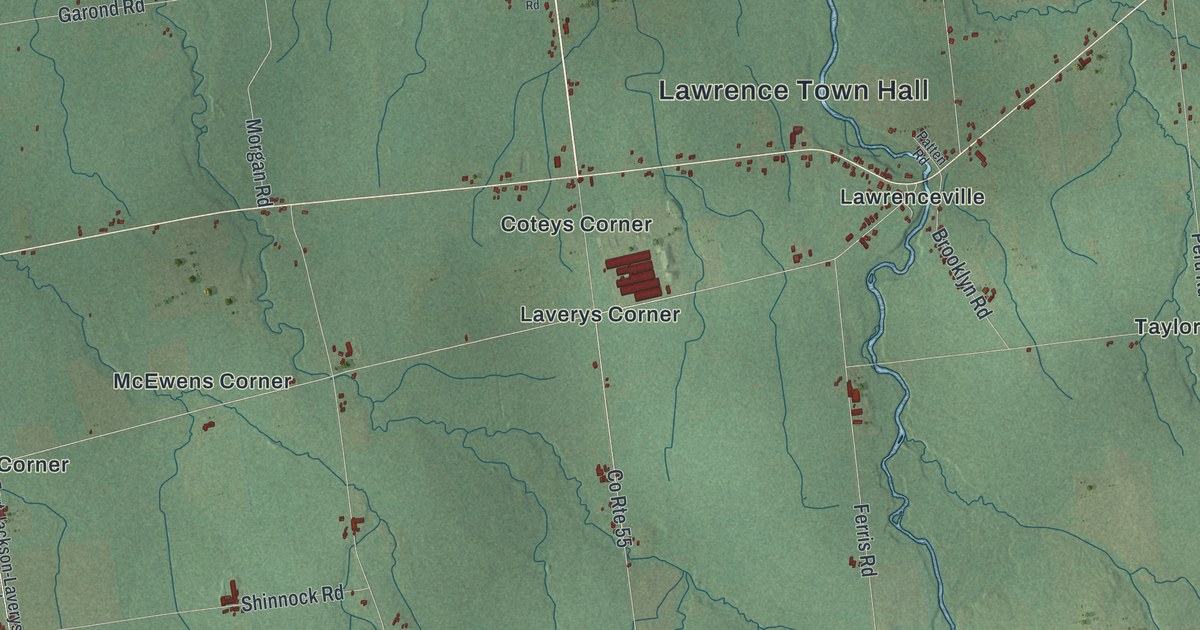 Map of Lawrence, St. Lawrence County, New York