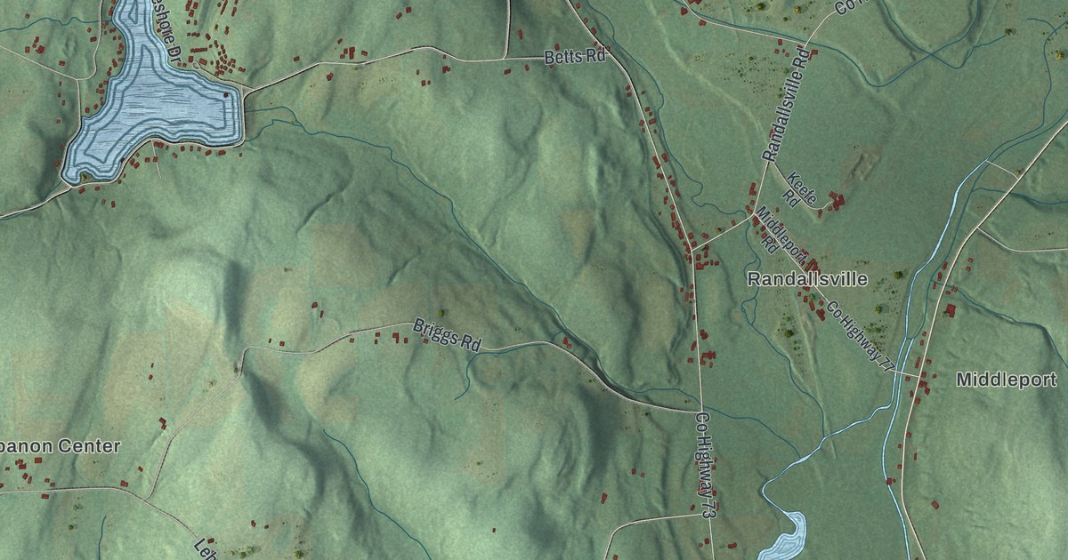 Map of Lebanon, New York
