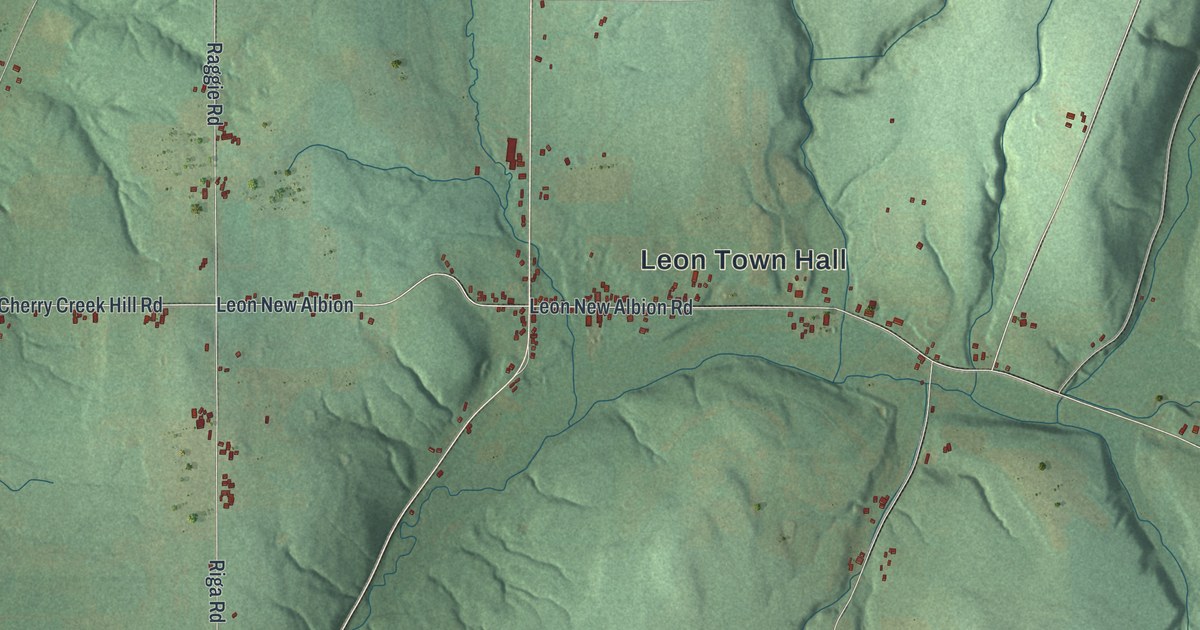 Map of Leon, New York