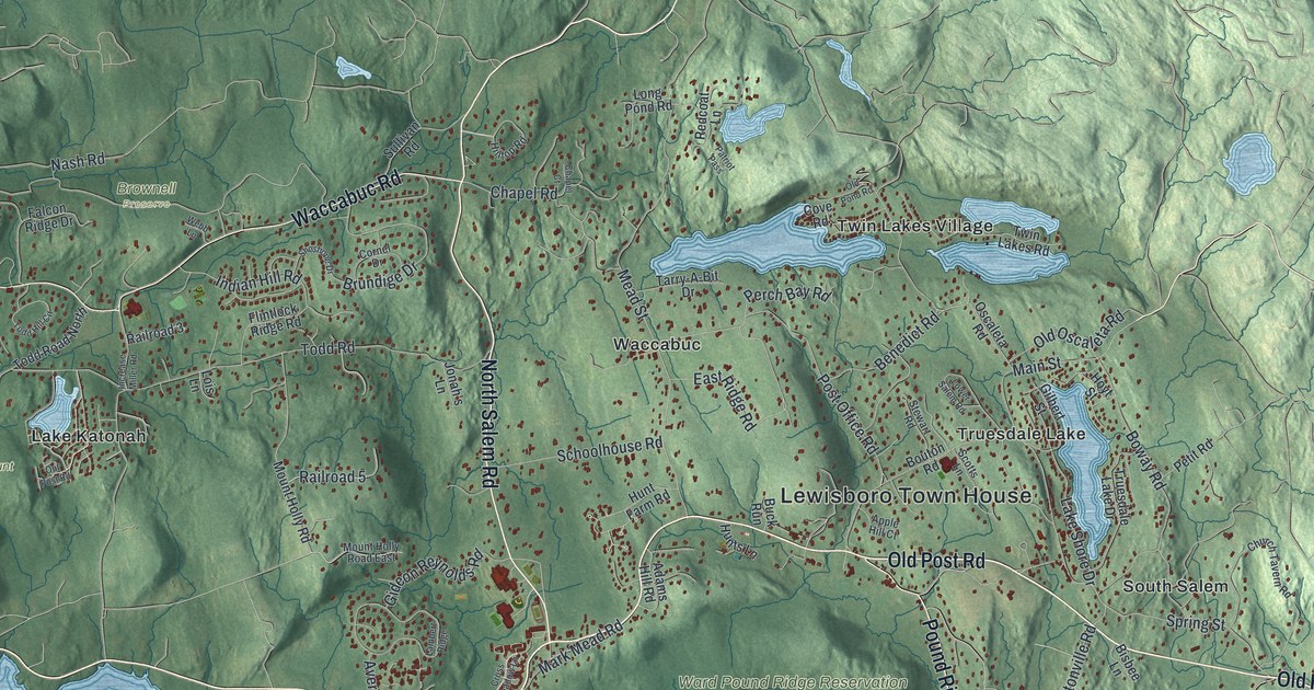 Map of Lewisboro, New York