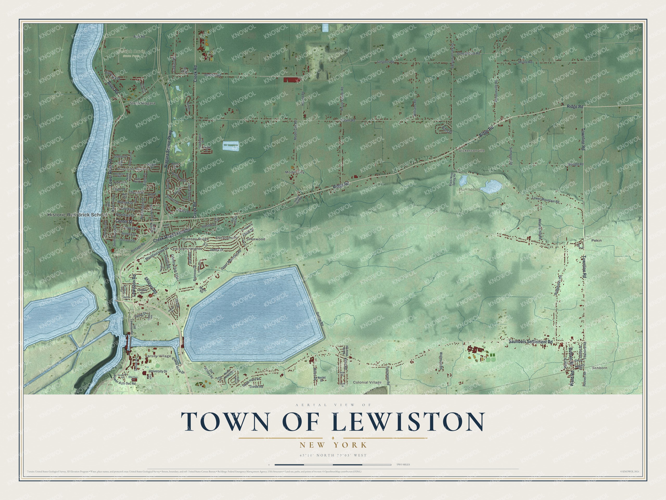 Watermarked full-map preview of Lewiston, New York