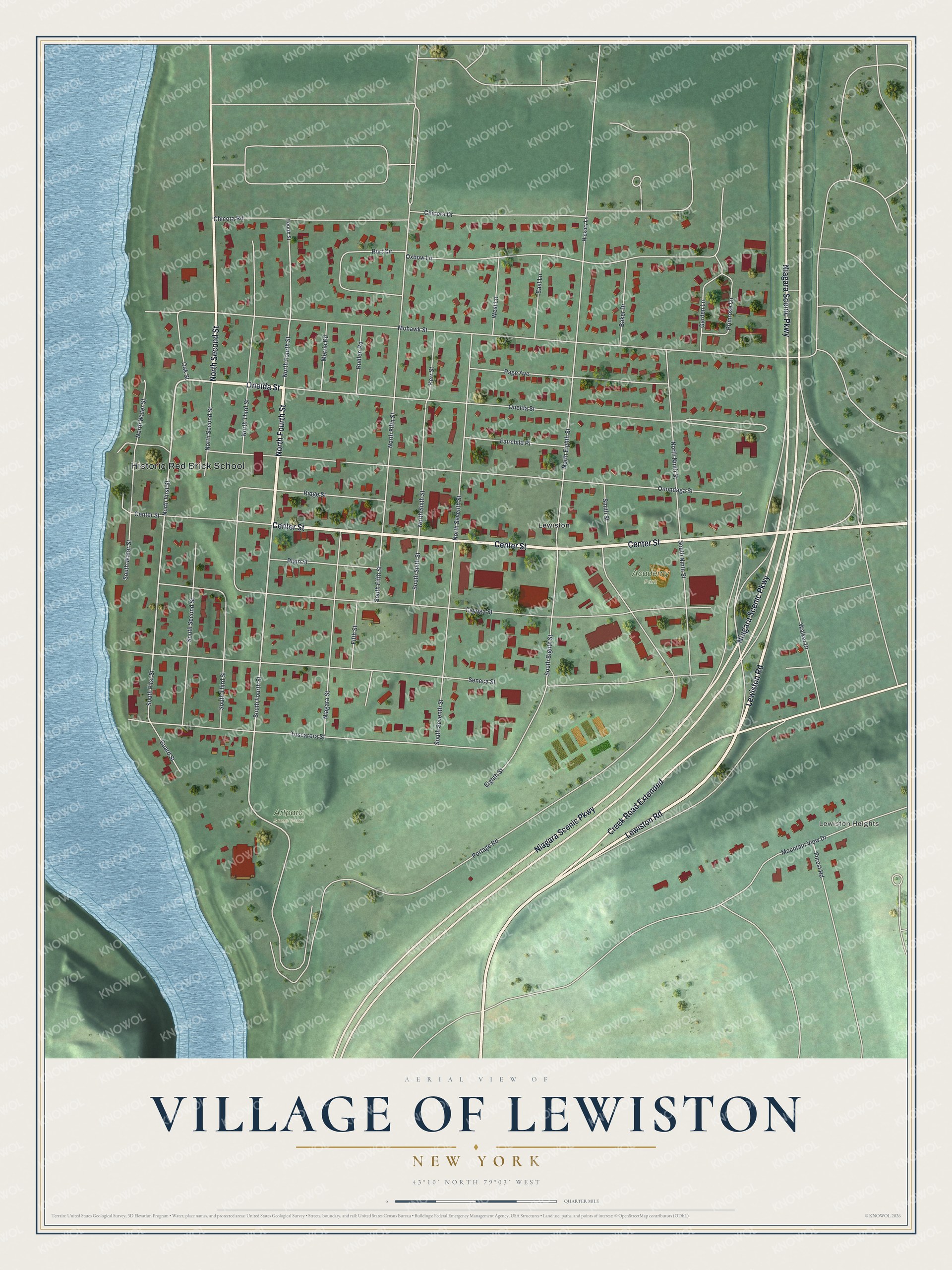 Watermarked full-map preview of Lewiston, New York