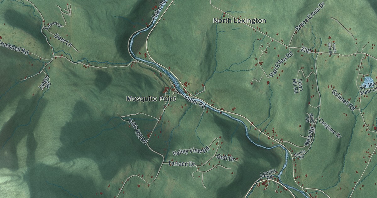 Map of Lexington, New York