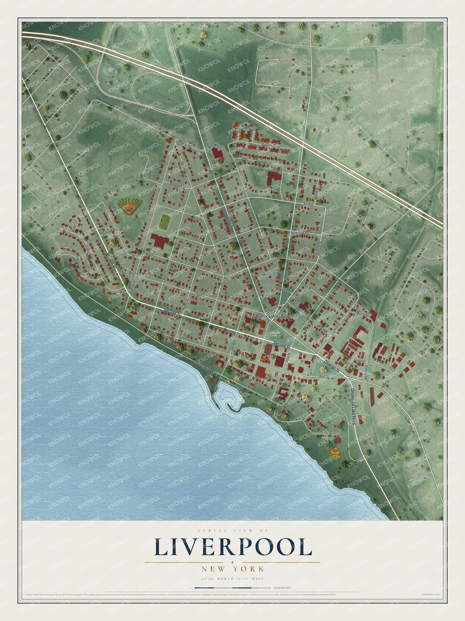 Watermarked full-map preview of Liverpool, New York