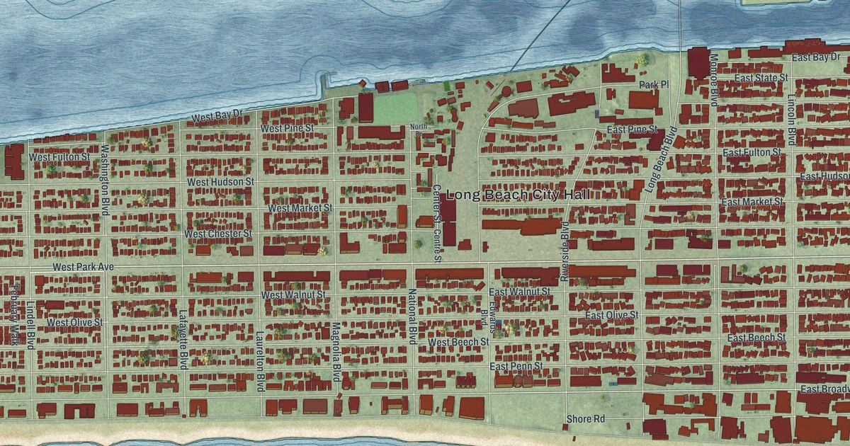 Map of Long Beach, New York
