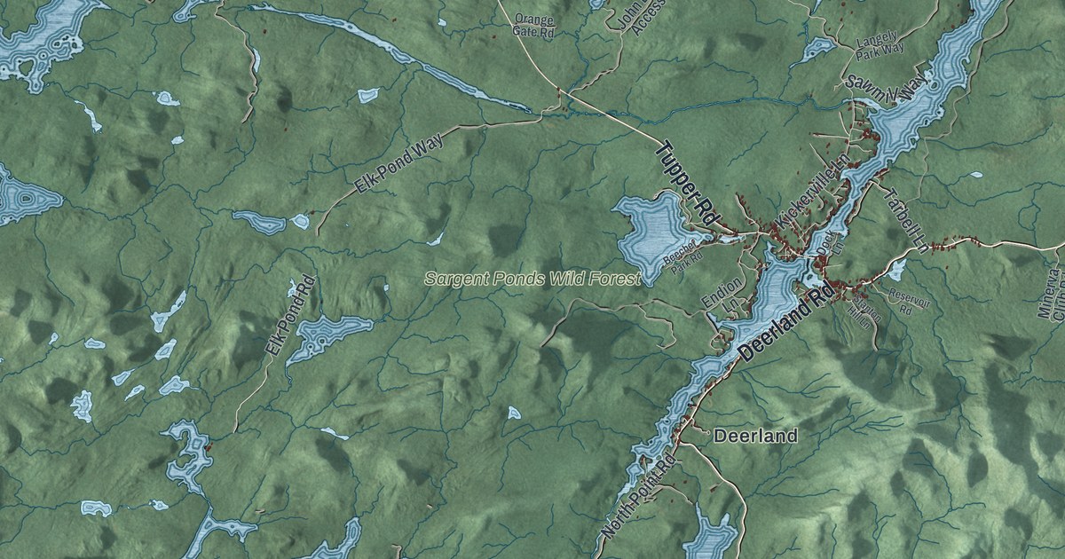 Map of Long Lake, New York
