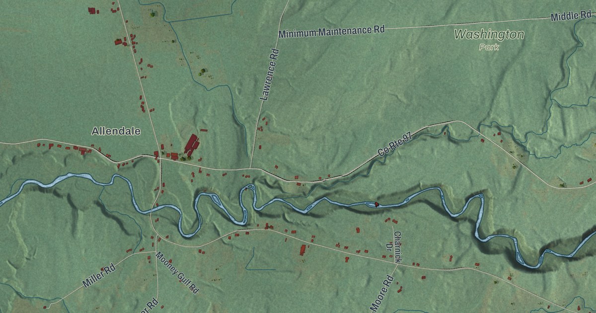 Map of Lorraine, New York