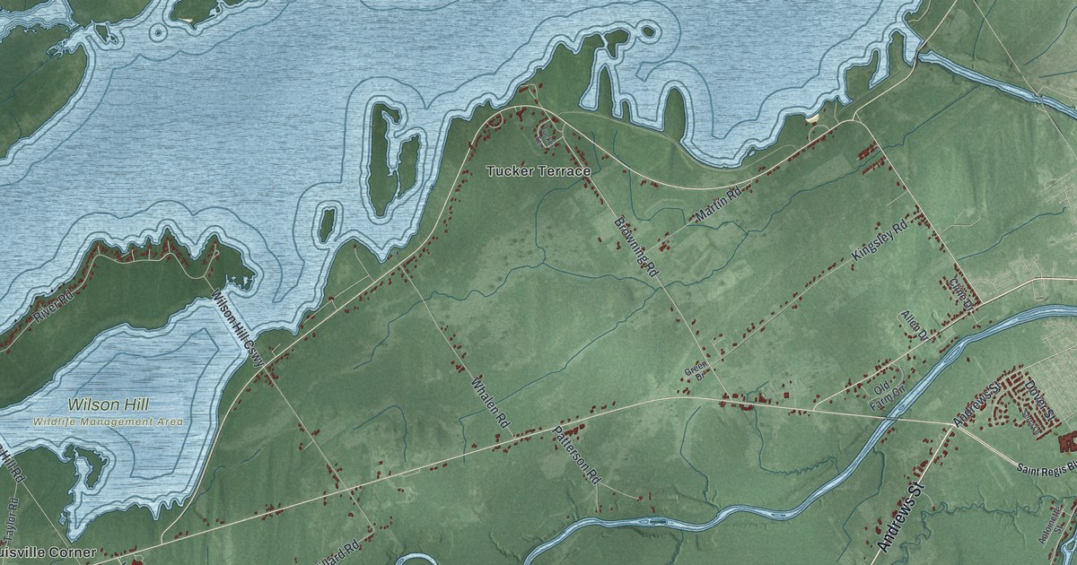 Map of Louisville, New York