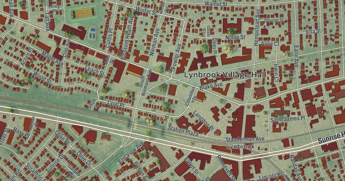 Map of Lynbrook, New York