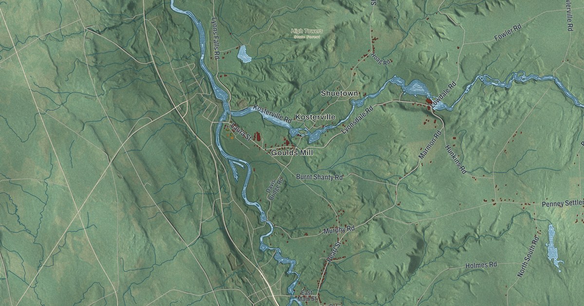 Map of Lyonsdale, New York