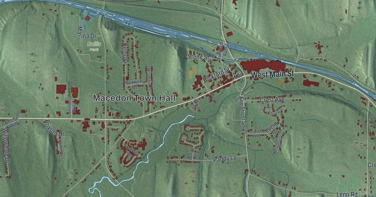 Map of Macedon, New York