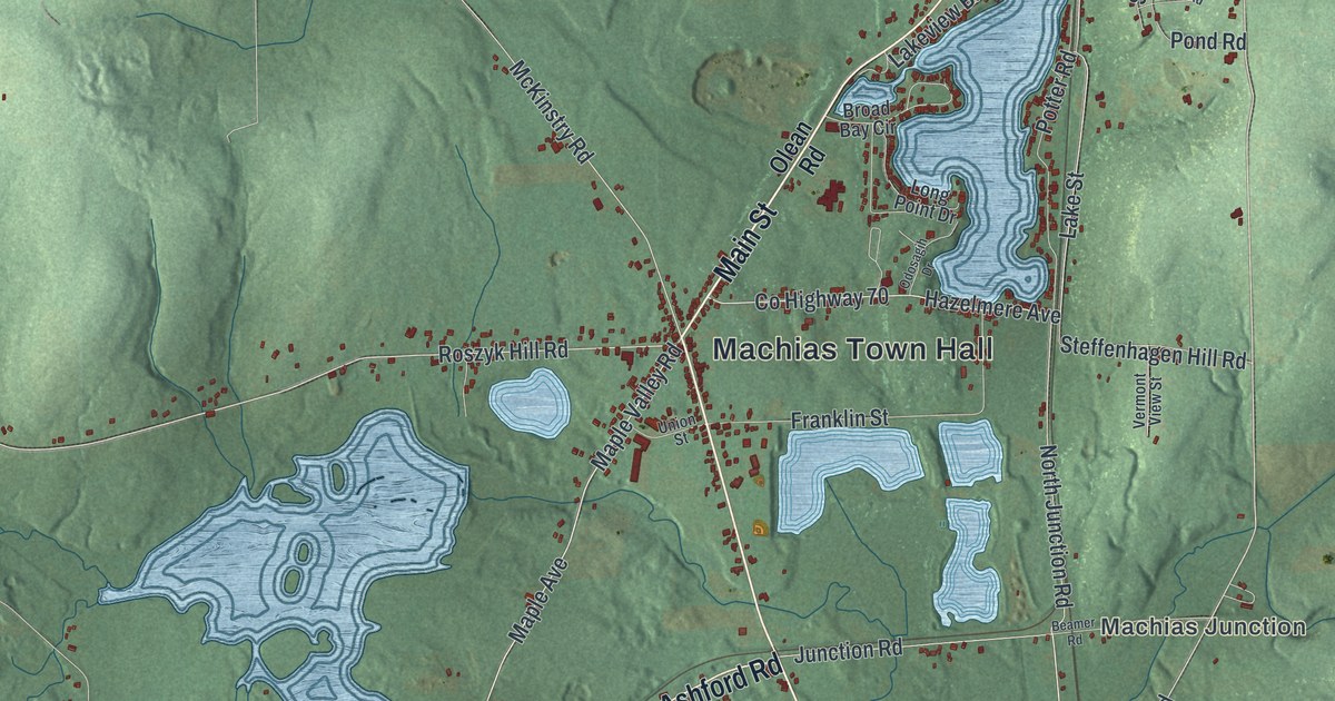Map of Machias, New York