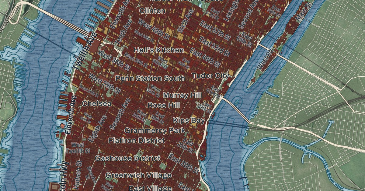 Map of Manhattan, New York