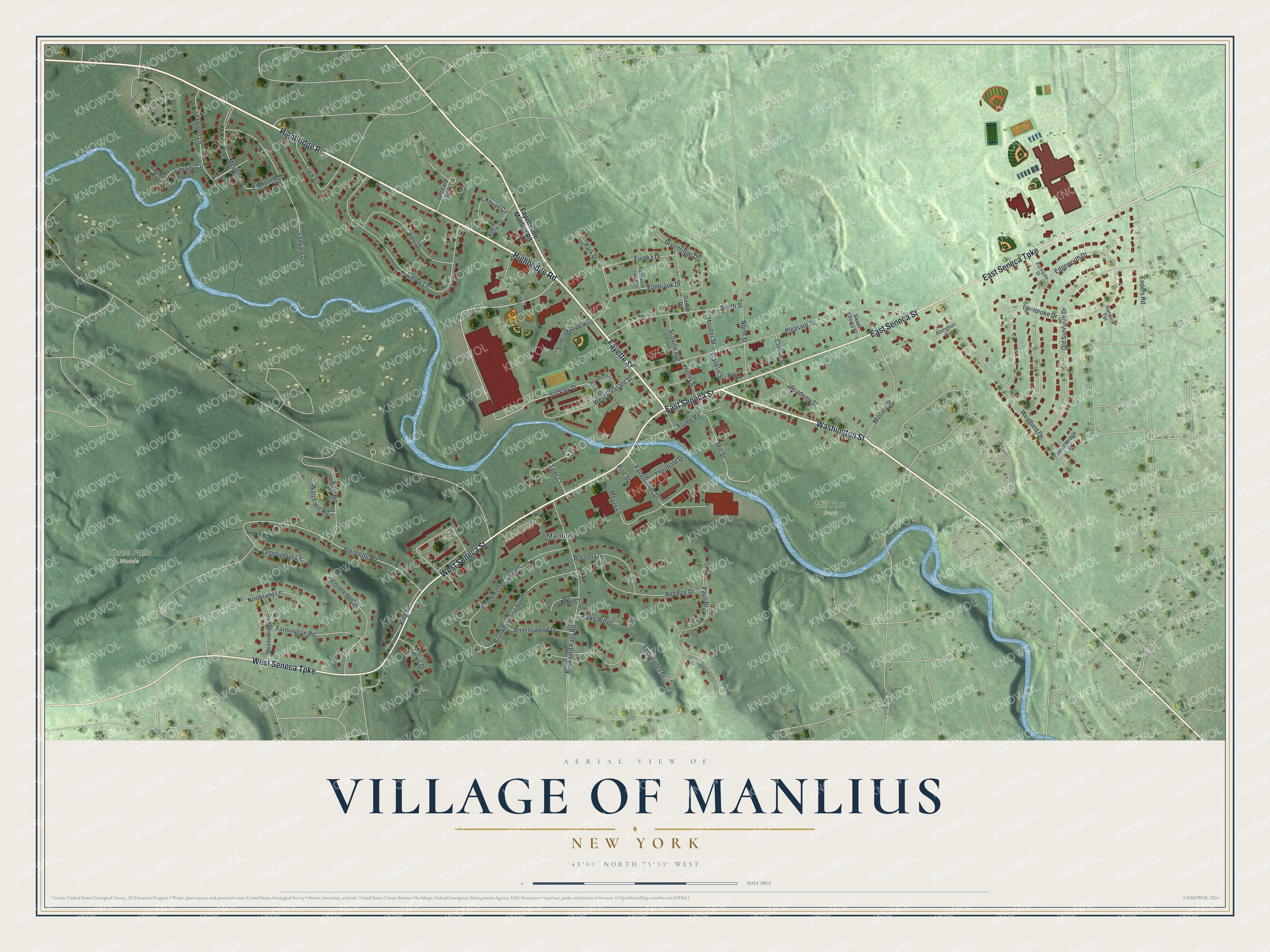 Watermarked full-map preview of Manlius, New York