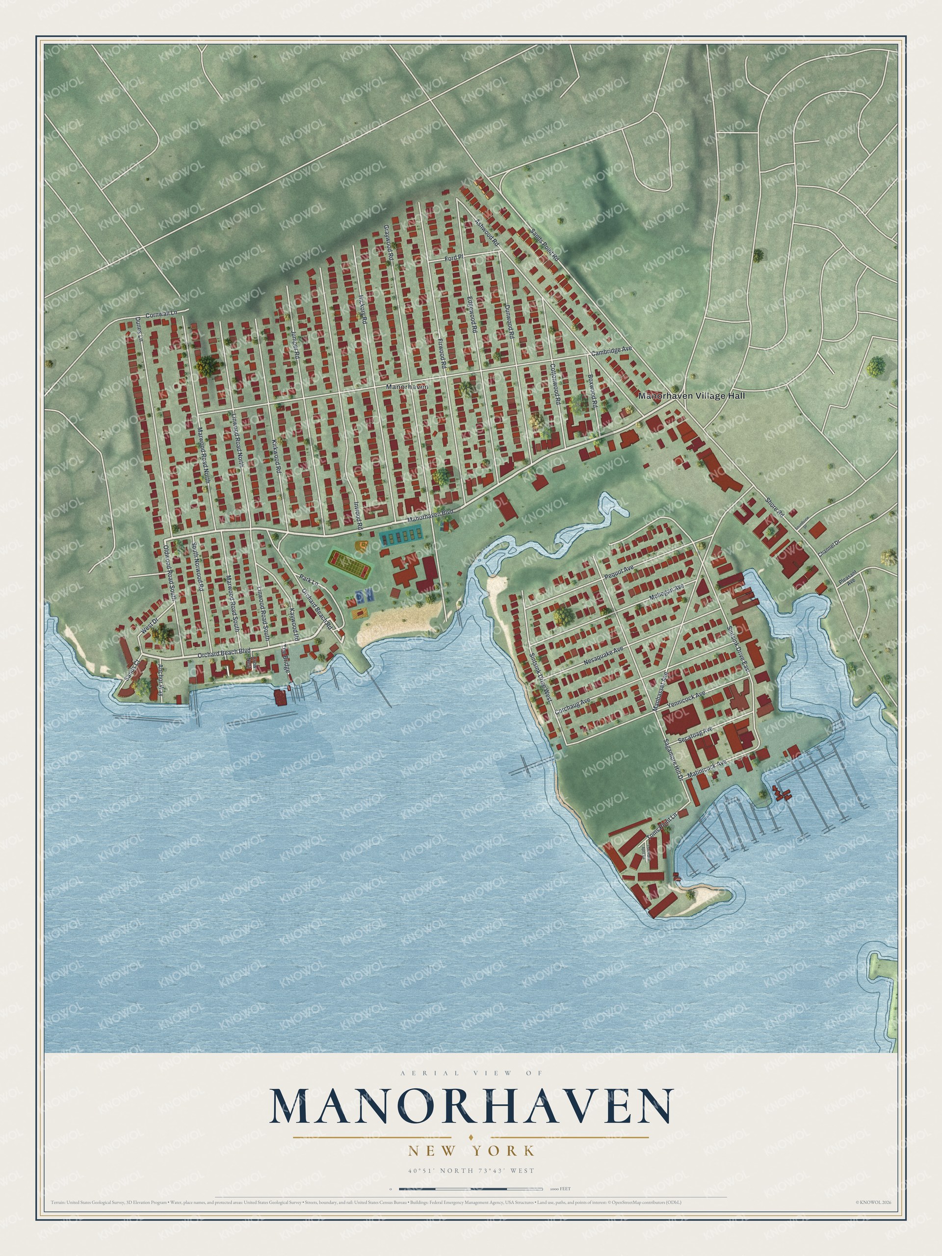 Watermarked full-map preview of Manorhaven, New York