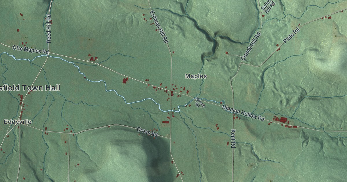 Map of Mansfield, New York