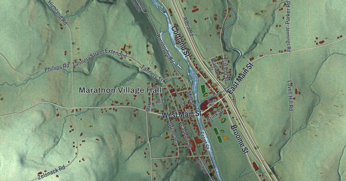 Map of Marathon, New York