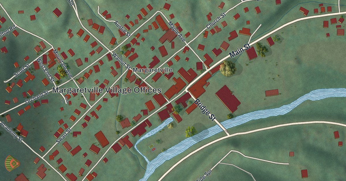 Map of Margaretville, New York