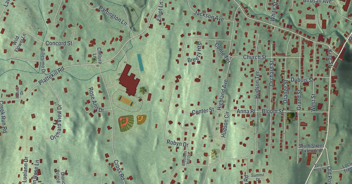Map of Marlboro, New York