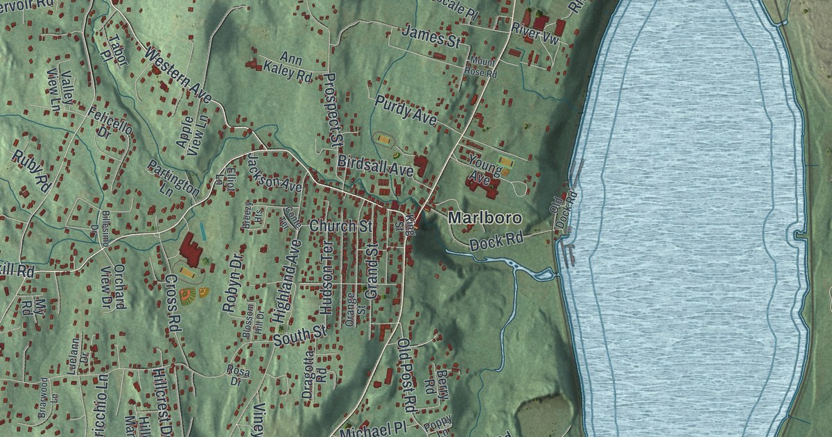 Map of Marlborough, New York