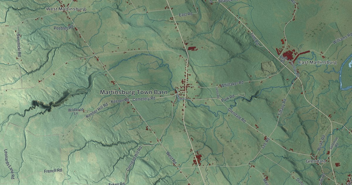 Map of Martinsburg, New York