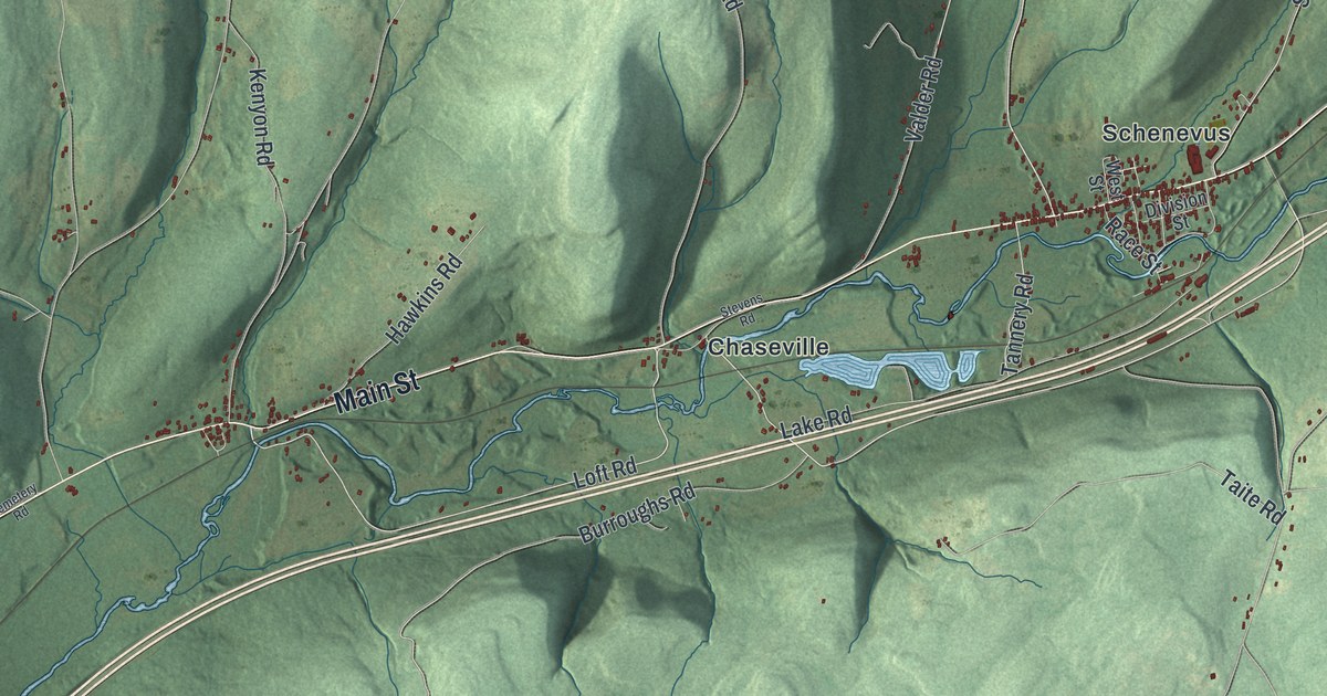 Map of Maryland, New York