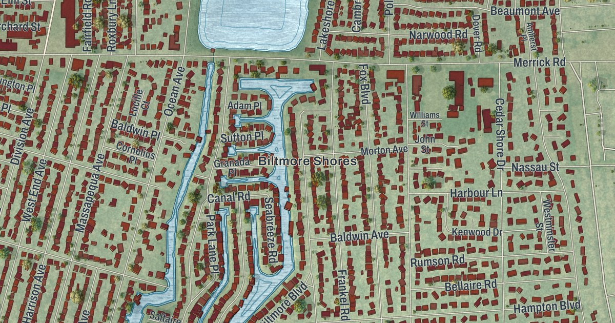 Map of Massapequa, New York