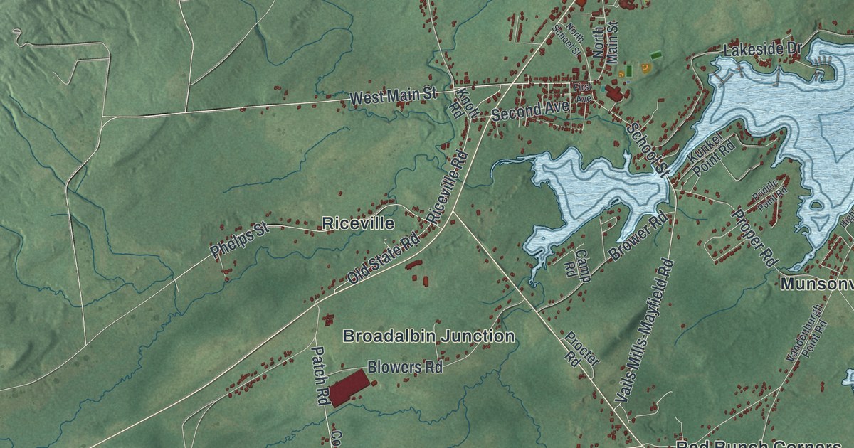 Map of Mayfield, New York